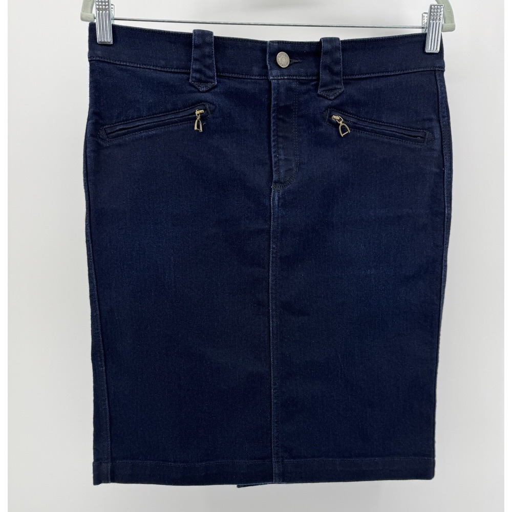 Y2K Lauren Ralph Lauren Women's Denim Pencil Skirt Boho Chic Indie Size 4
